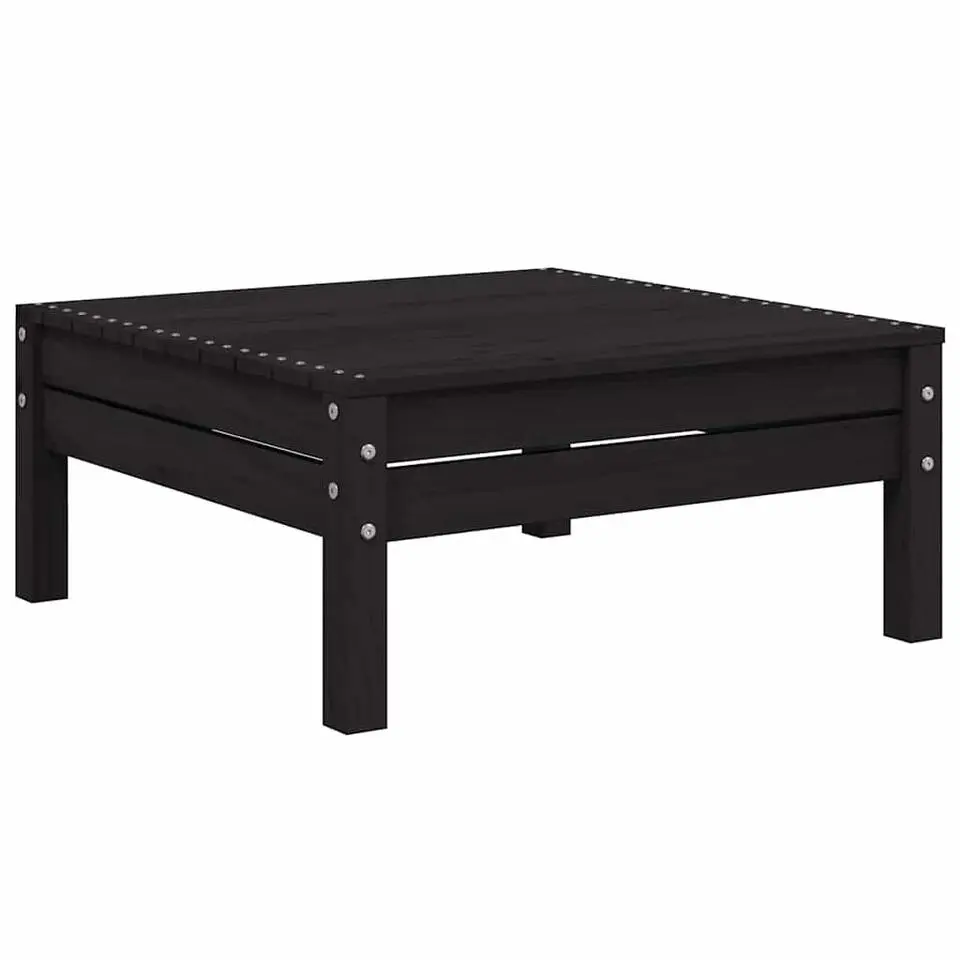 vidaXL - Loungeset - Zwart - Grenenhout - 3 stuks - Met kussens