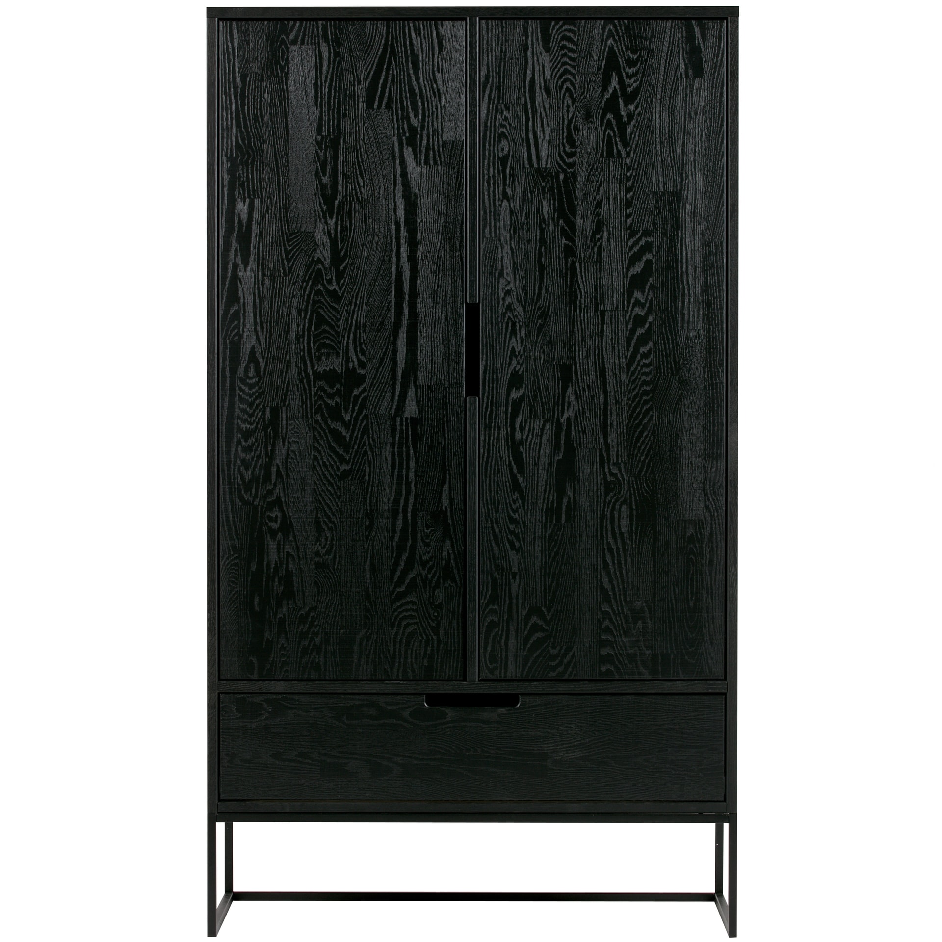 Schrank SILAS 85 x 149 cm Esche schwarz