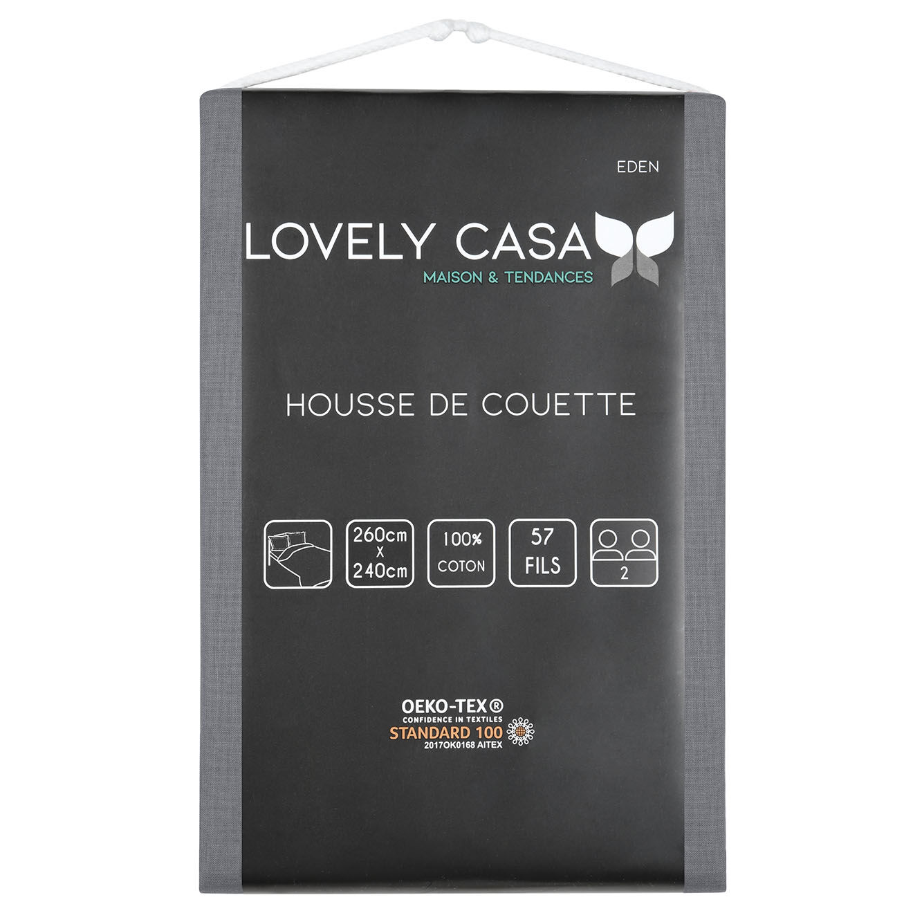 Stof Housse de couette Eden ardoise