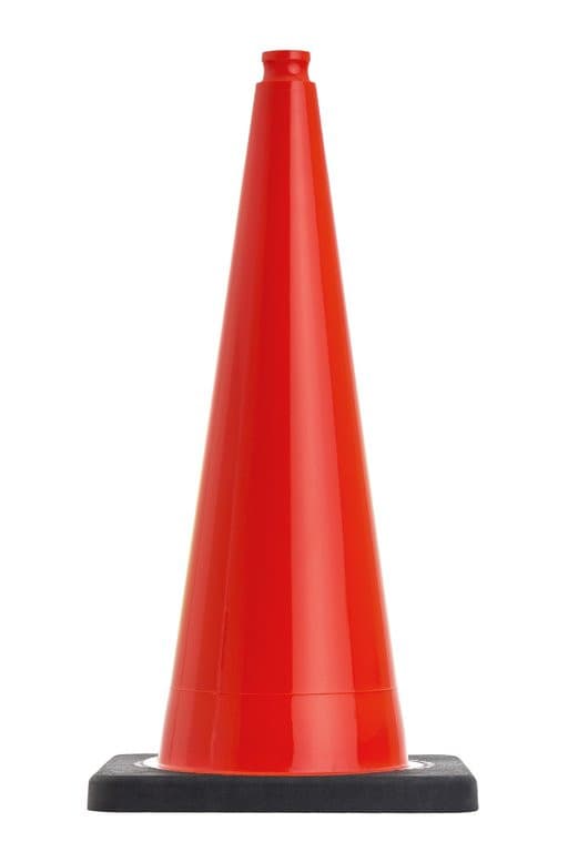 UvV Flex verkeerskegels 75 cm pylonen, stapelbare waarschuwingskegels oranje 4,2 kg / zonder folie