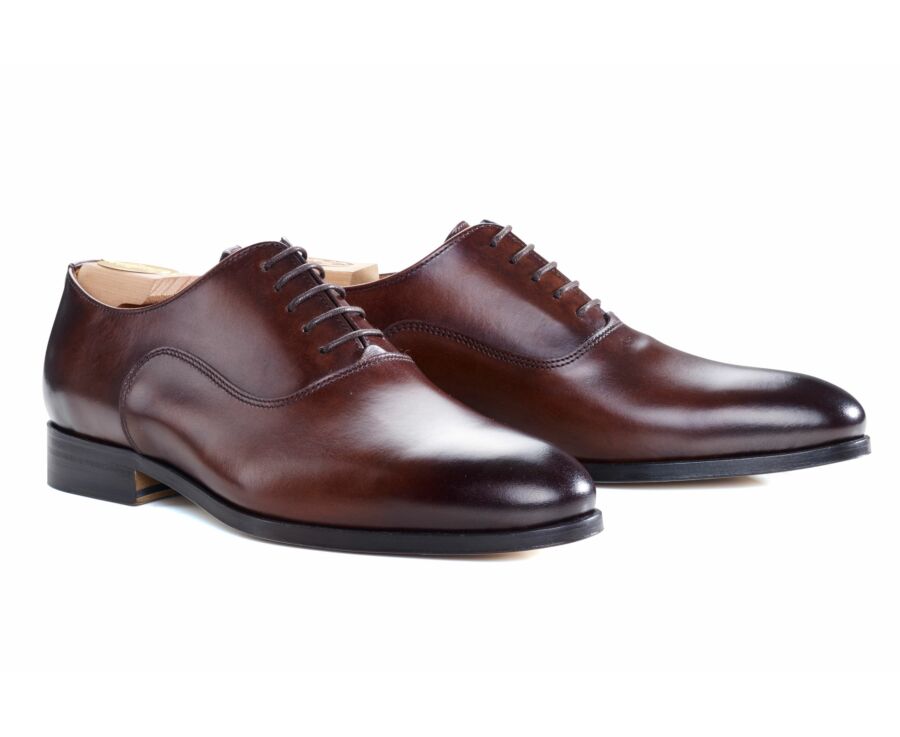 Richelieu homme Chocolat Patiné semelle cuir - WAYFORD