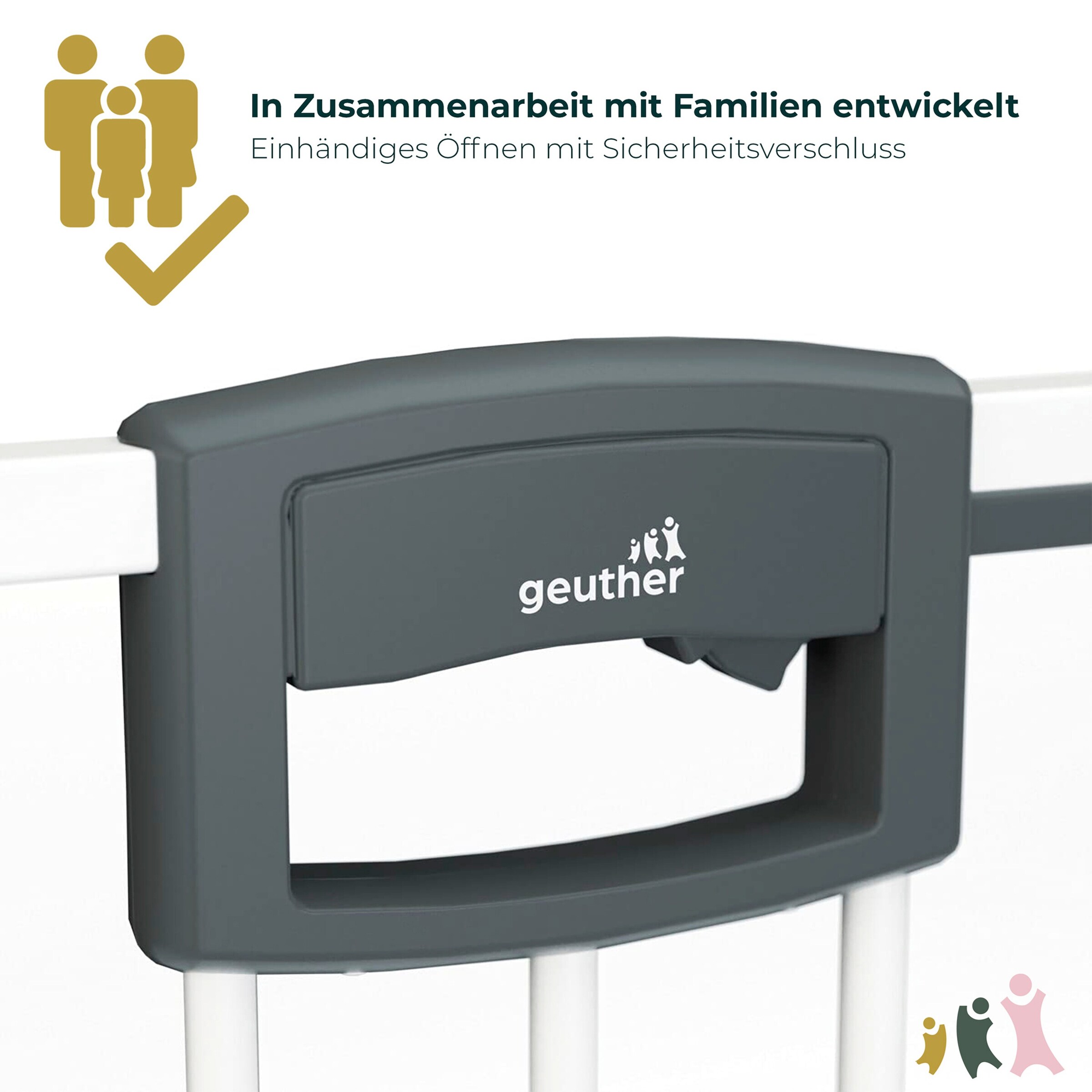 Geuther Treppenschutzgitter Easylock Plus 84-92,5 cm