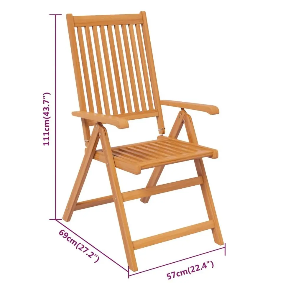 vidaXL - Tuinset - Bruin - Acaciahout - 7 stuks