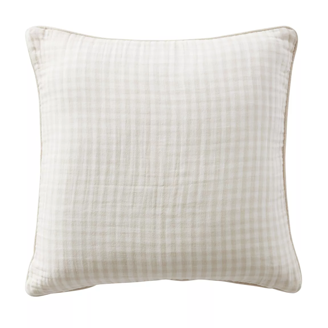 Coussin carré gaze de coton (45 x 45 cm) Vickie Beige