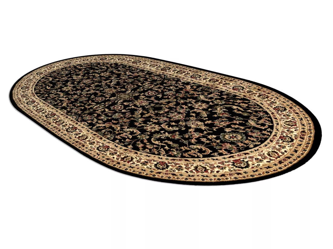 Tapis ROYAL ADR ovale modèle 1745 noir 150x250 cm