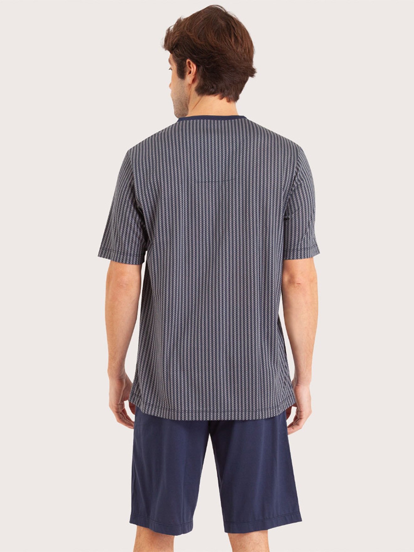 Pyjashort col V pur coton
