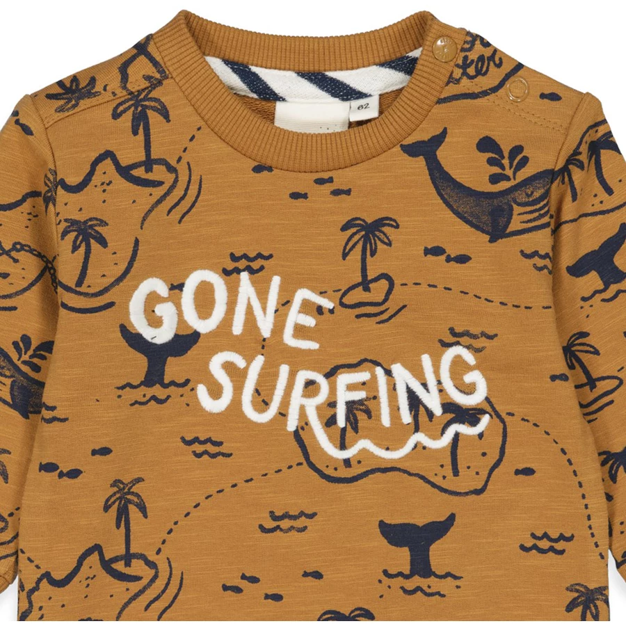 Feetje Sweatshirt No Waves No Fun Camel