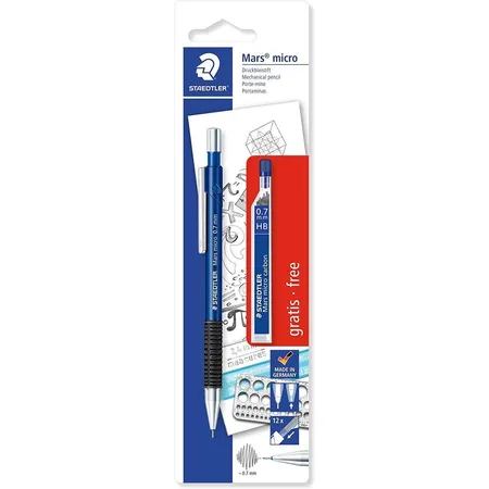 STAEDTLER® Druckbleistift Mars® micro 0,7 mm, 1 ST + 1 ST Feinminen GRATIS