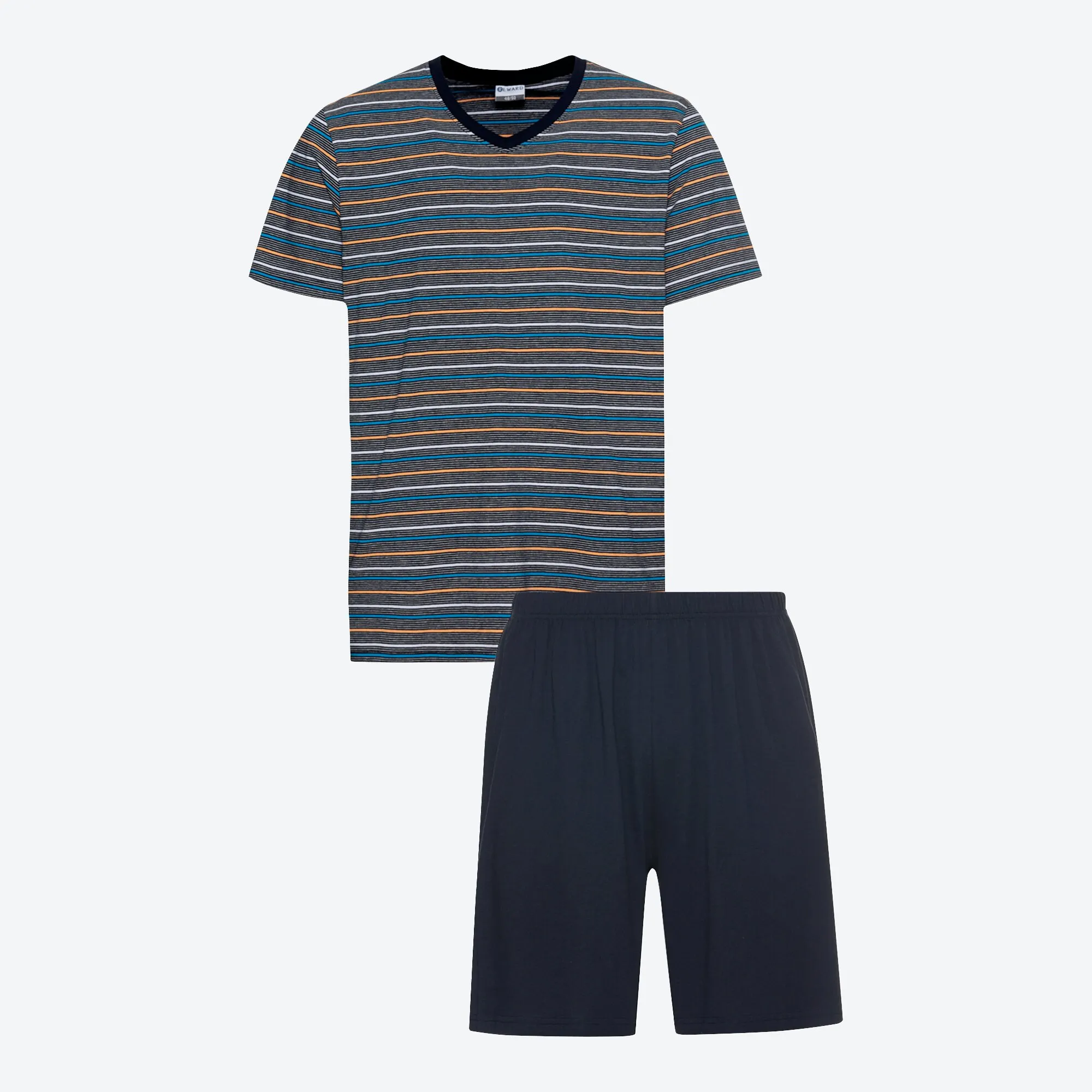 Herren-Shorty mit Ringelmuster, 2-teilig