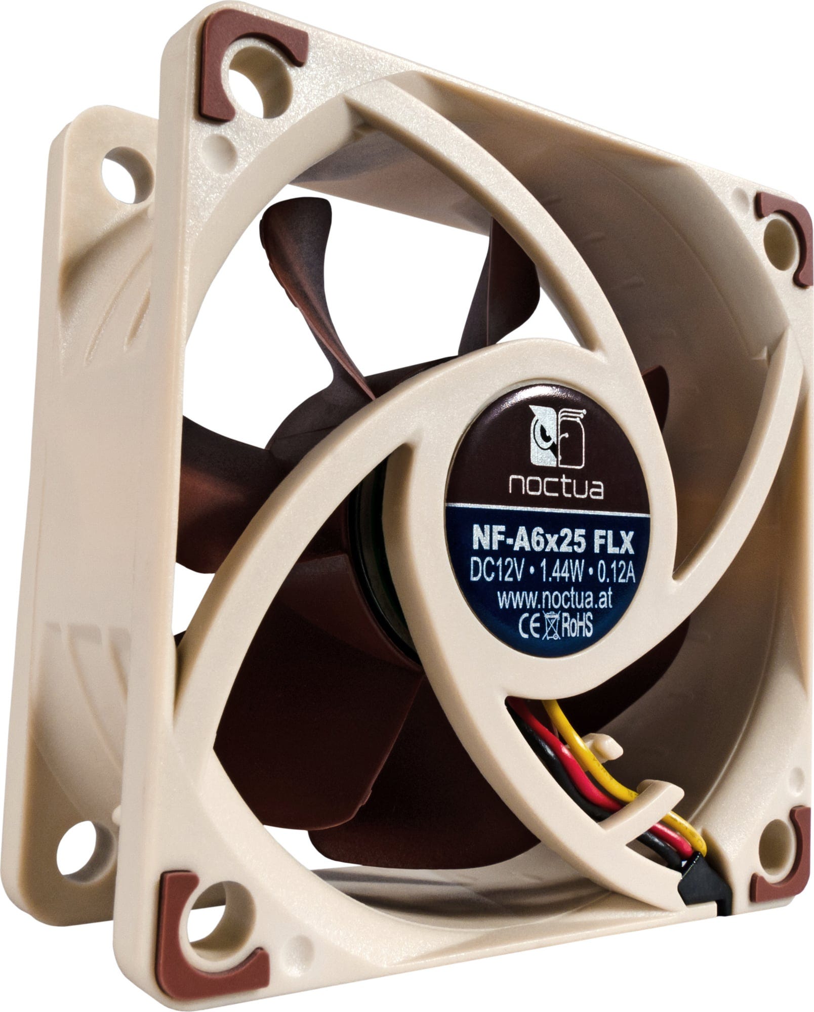 Noctua  Lüfter 12V NF-A6x25, FLX    Hochoptimierter leiser 60 x 25 mm Premium-Fan