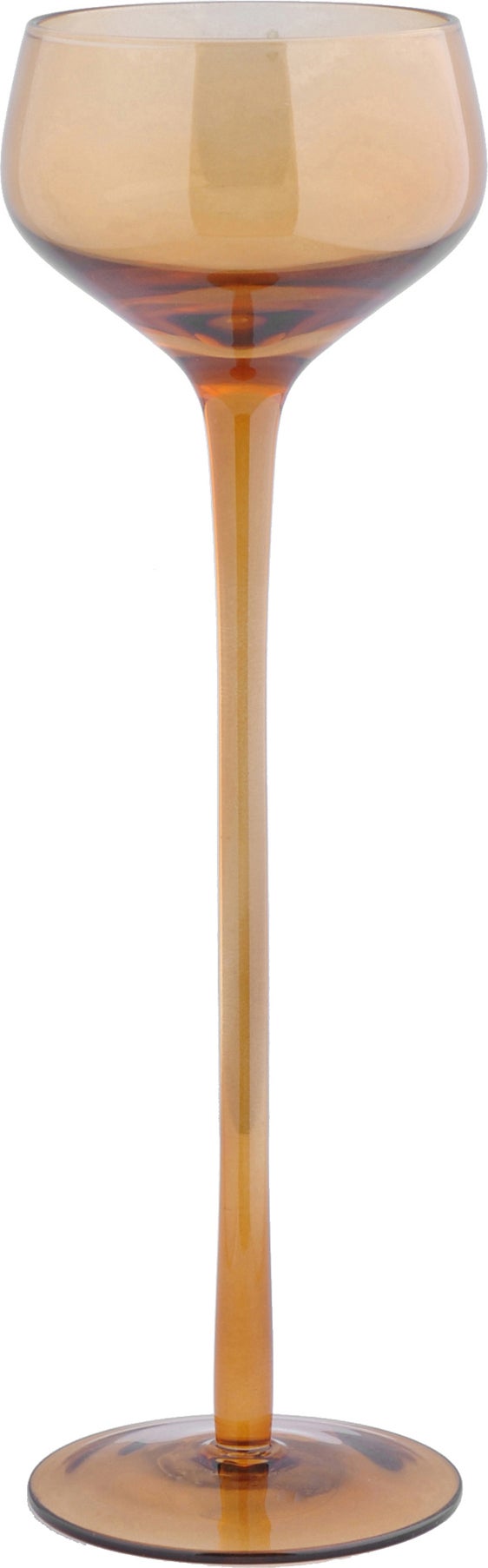 Waxinelichthouder Lorraine bruin D 9 H 26 cm
