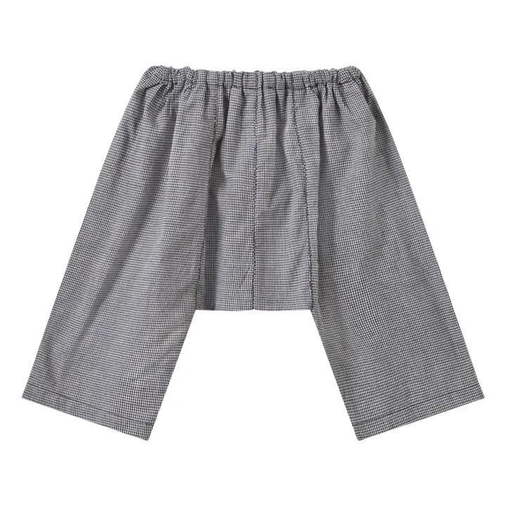 Caramel Pantalon Linum Vichy  | Noir