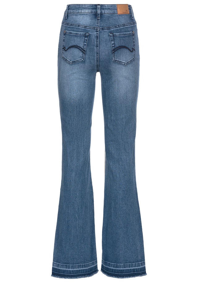 KangaROOS Weite Jeans , Flare Weite Jeans High Waist