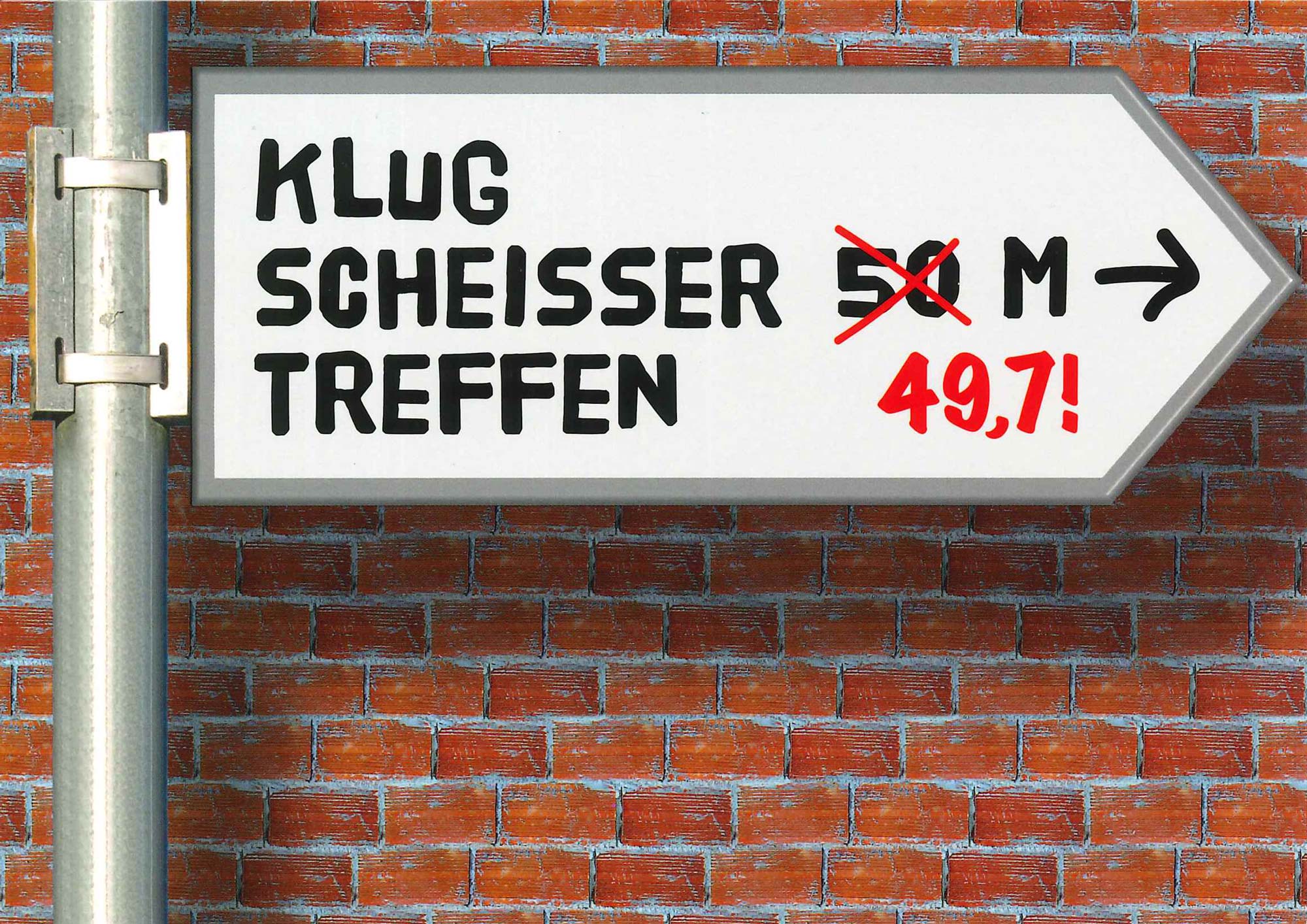 Postkarte 'Klugscheissertreffen' günstig bestellen