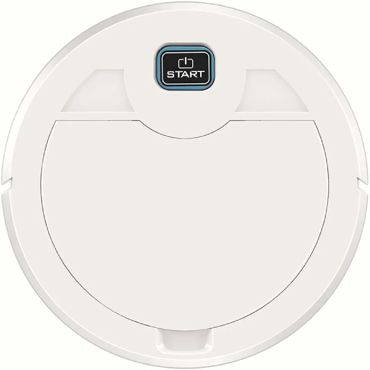 Vendos85 aspirateur robot rechargeable par USB, pour poils d'animaux, tapis durs blanc