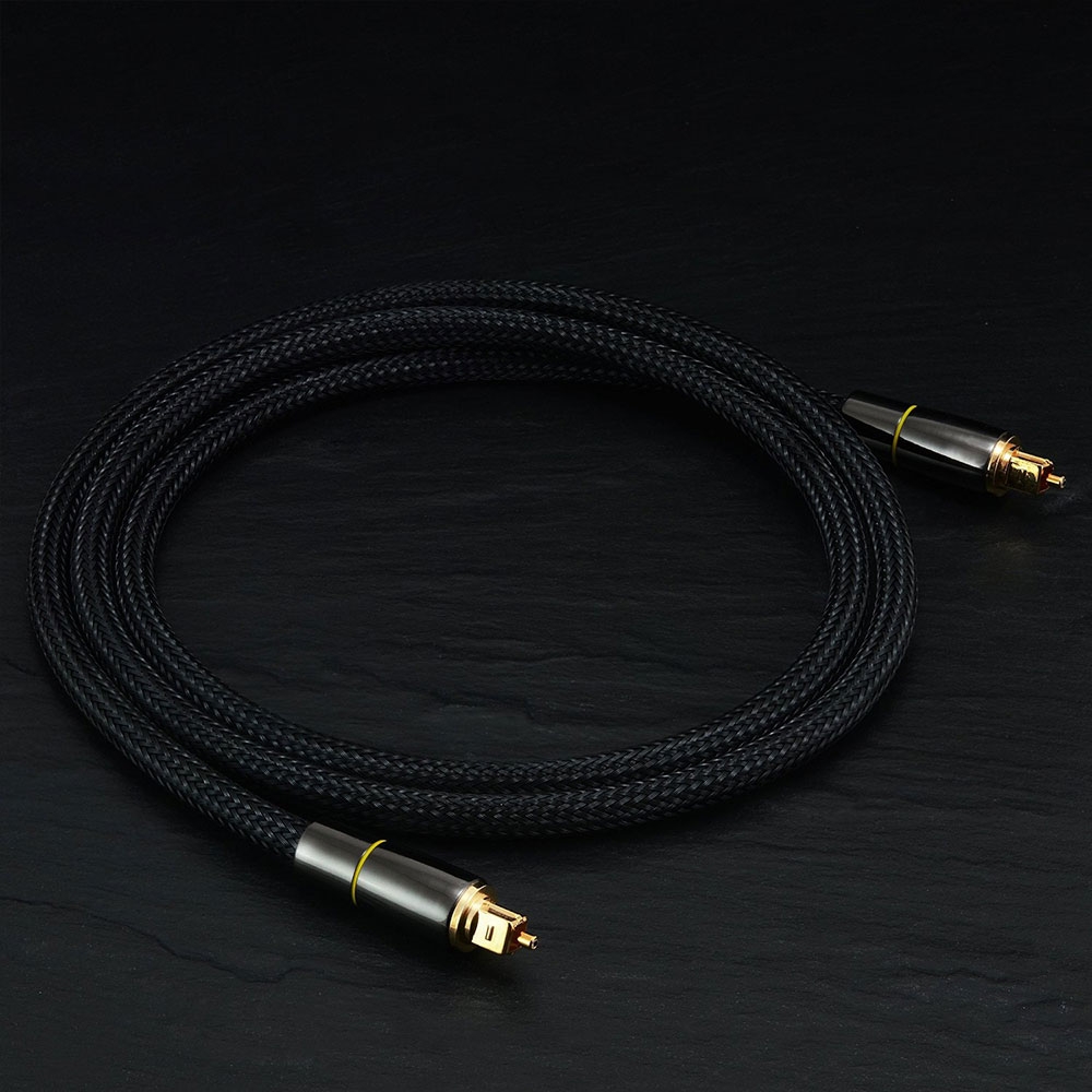 (1m) Optisches Digital Toslink Kabel SPDIF für Audiodaten - Schwarz