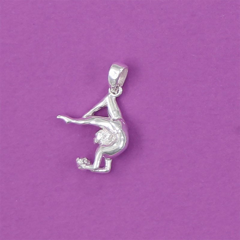 Pendentif gymnastique ryhtmiqueGR gymnaste ballon éditionII - Argent massif