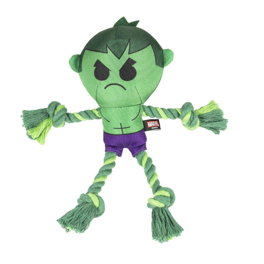 Pelúcia do Hulk da Disney Marvel com corda para cães