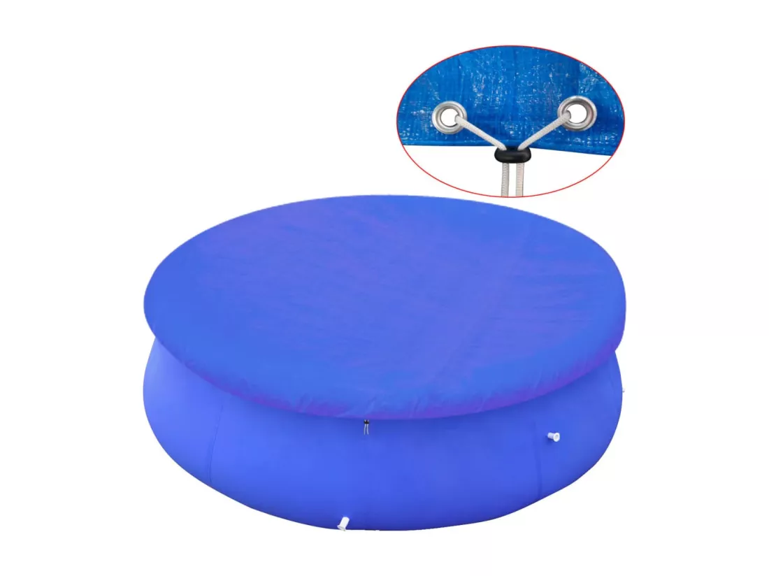 Couvertures de piscines rondes hors sol de 450-457 cm 2 pcs