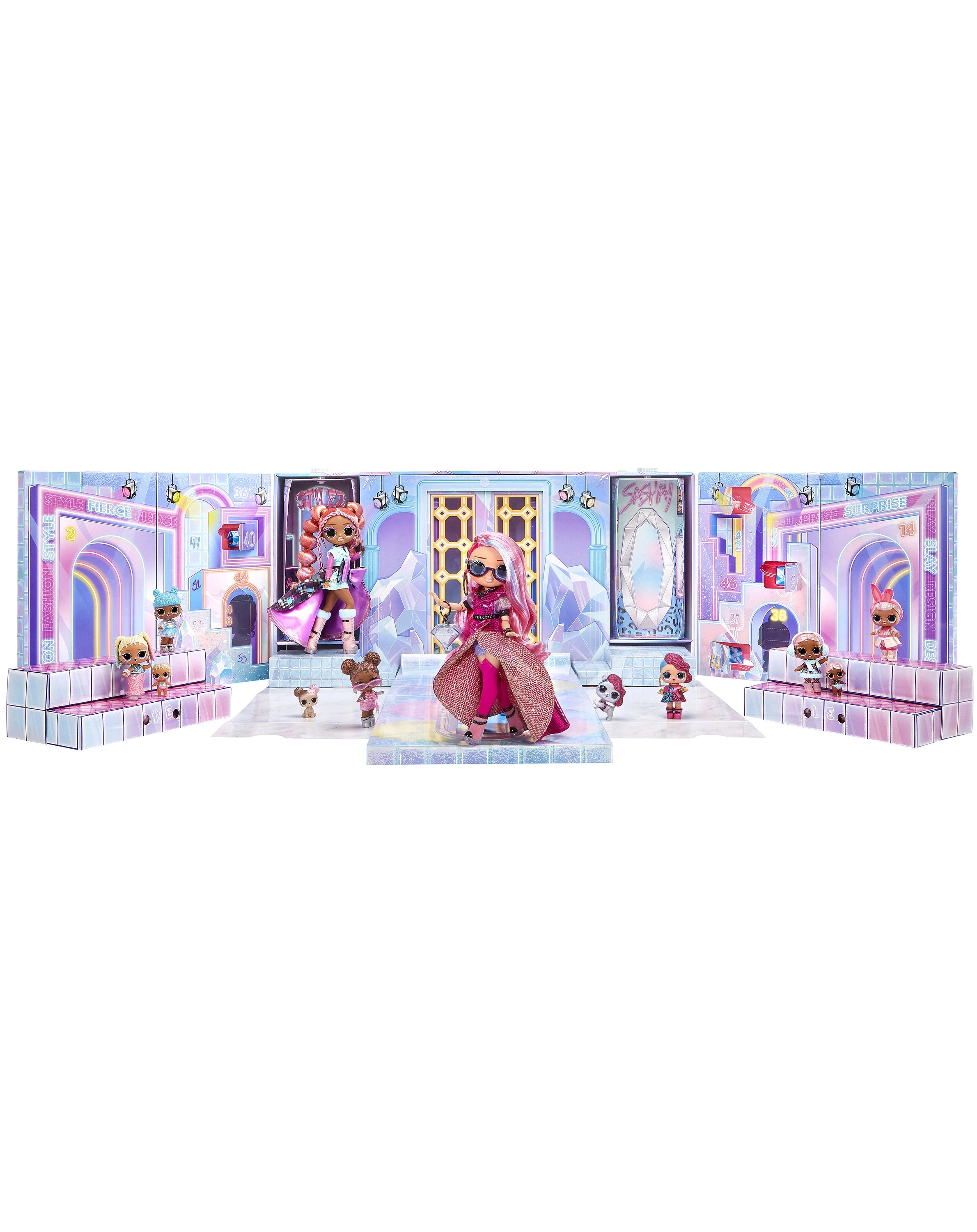Puppen-Spielset OMG RUNWAY mit 12 Puppen