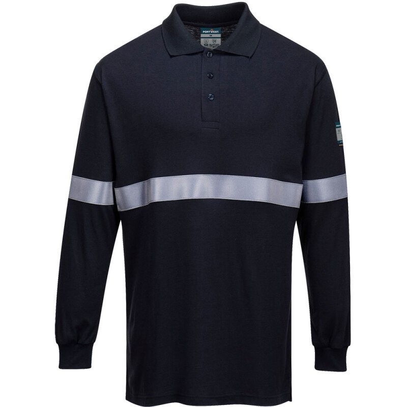 Portwest FR03 Polo ML Modaflame bande rétro