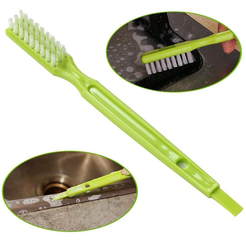 (5er Set) Universal Reinigungs Bürsten mit Nylon Borsten für Fugen / Waschbecken / Fliesen - Grün