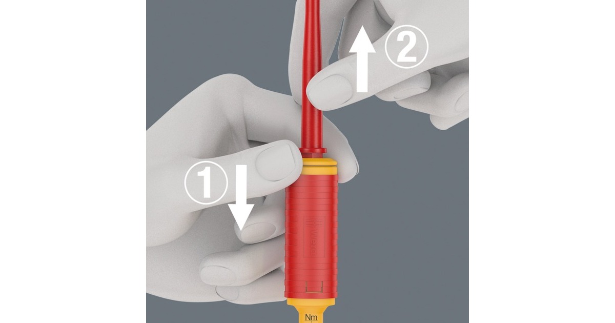WeraKraftform Kompakt VDE 16 Torque extra slim 1 Tool Finder schroevendraaier  (Rood/geel, 16‑delig)
