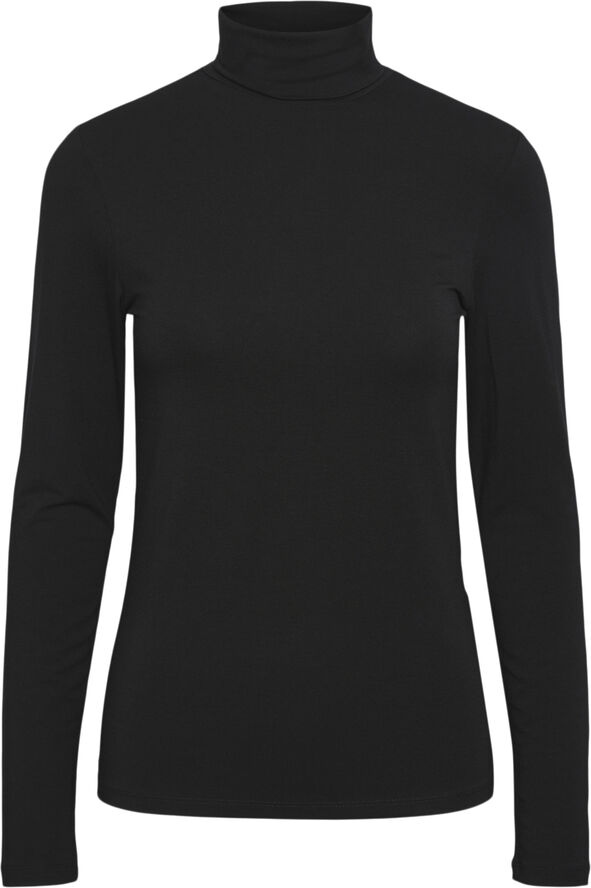 Pieces PCSIRENE LS ROLLNECK TOP NOOS Sort