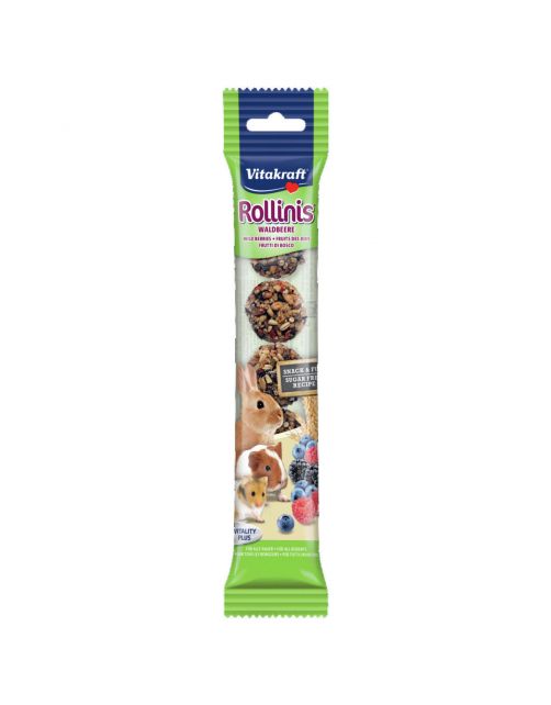 Vitakraft Rollinis Bosvrucht - Knaagdiersnack - 48 g