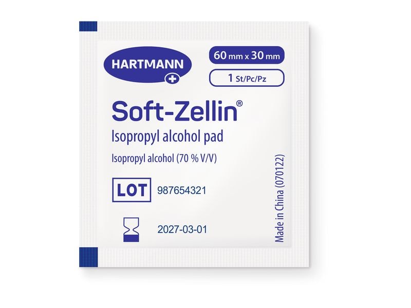 Hartmann Alkoholtupfer 100 Stück Soft-Zellin-C Alkoholtupfer