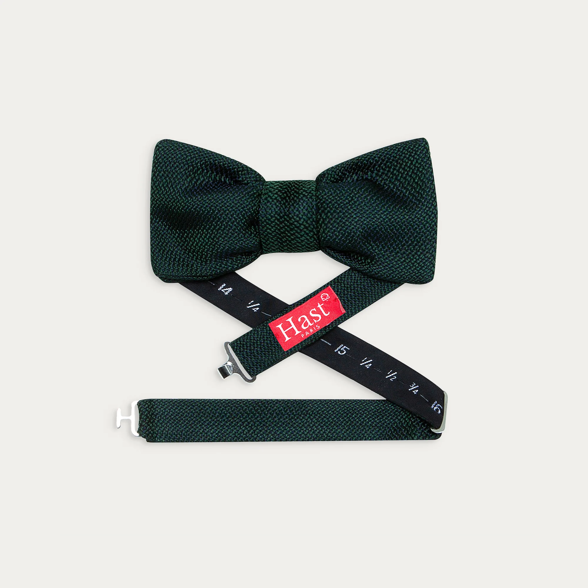 Green silk grenadine bow tie