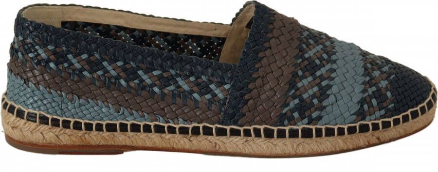 Dolce & Gabbana Blauw Grijs Buffalo Espadrille Schoenen Blue