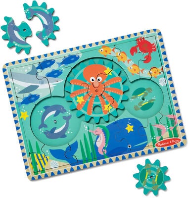 Melissa & Doug Puslespill med Tannhjul Havet 18 Brikker