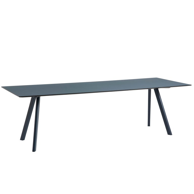 Hay Copenhague tafel CPH30 gelakt eiken 250x90 gelakt deep blue, smokey blue linoleum