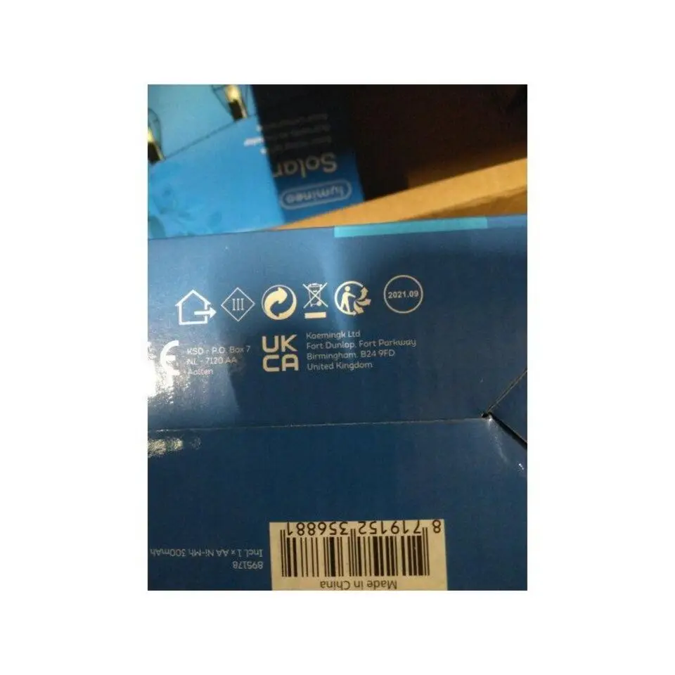 Lumineo Lichtsnoer - solar - metaal - 8 lampjes - 350 cm