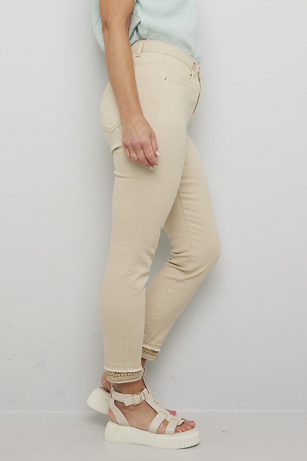 Camilla jeans med strassbånd