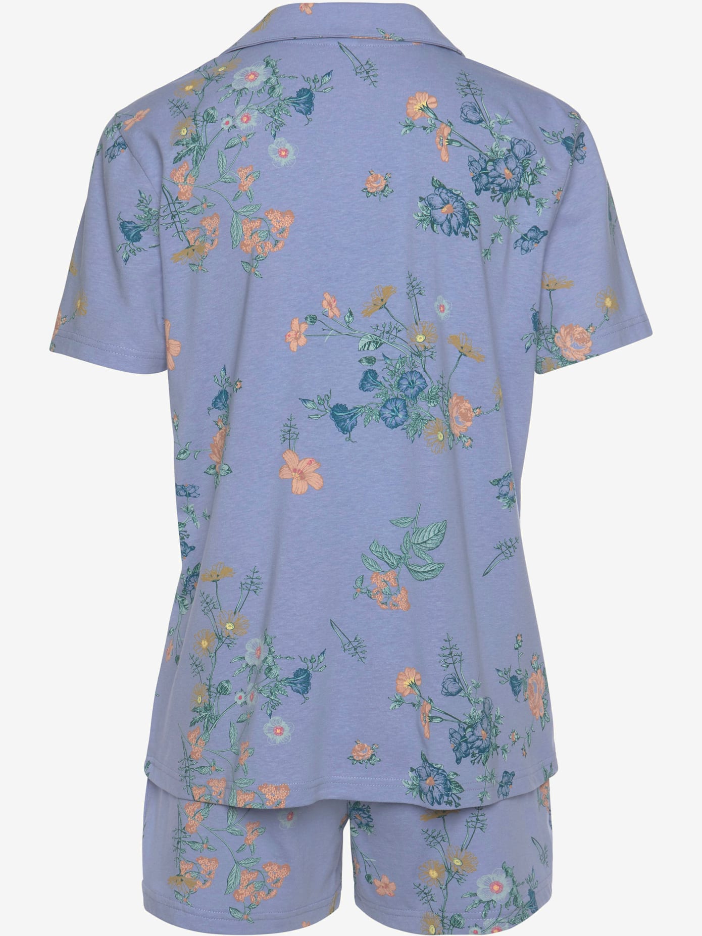 Pyjama court fantaisie coupe classique