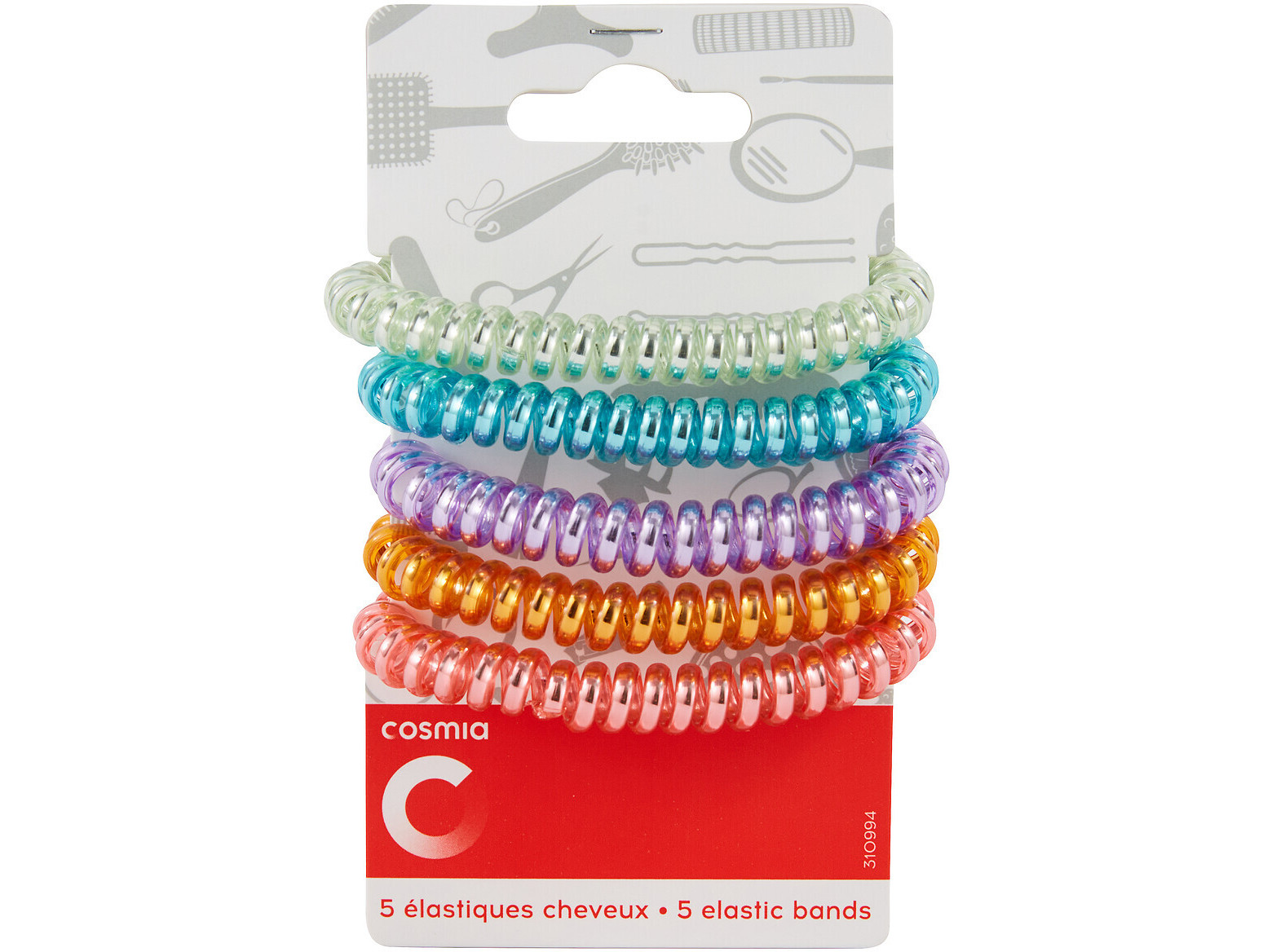 ELÁSTICO CABELO COSMIA CABO TELEFONE 5UN