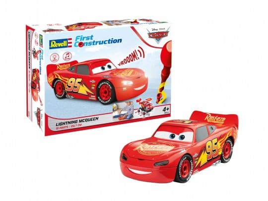 Revell Lightning McQueen, Sportsbil, Monteringssett, 1:20, Lightning McQueen, Alle kjønn, 19 stykker