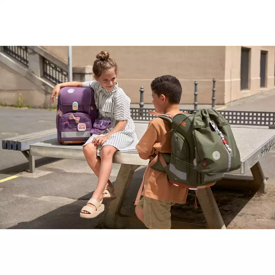 LÄSSIG Schulranzen-Set 7-tlg. Boxy Unique olive