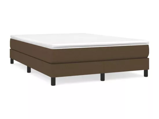 Sommier à lattes de lit Marron foncé 140x190 cm Tissu