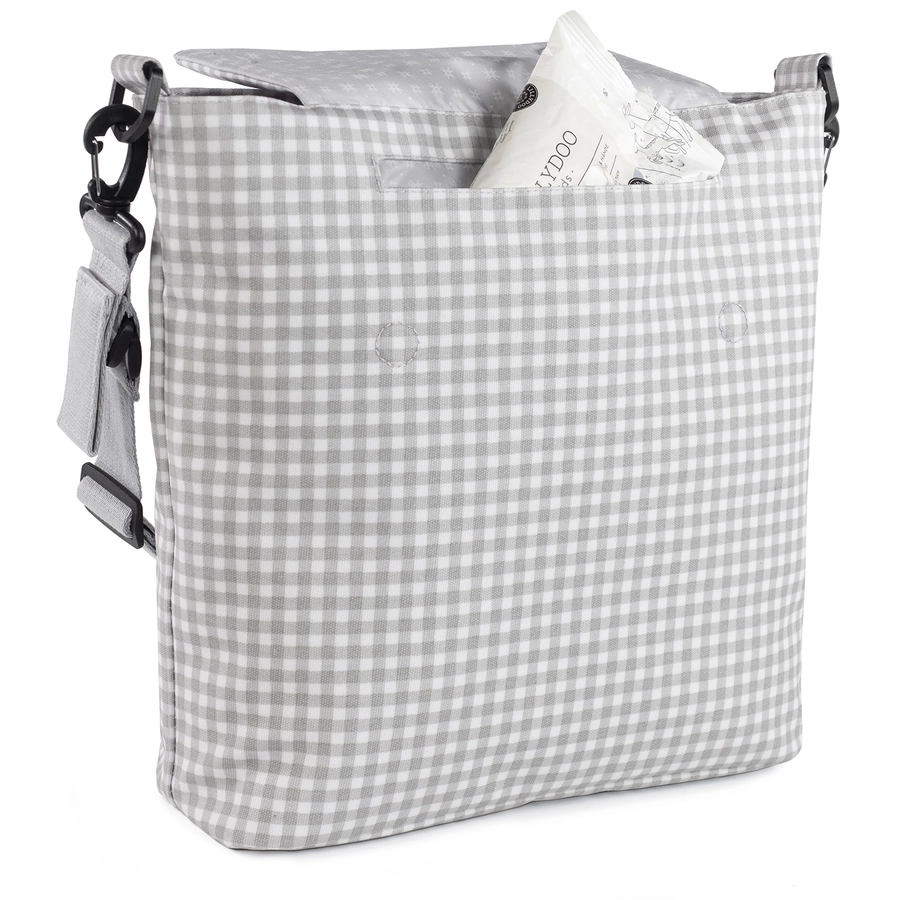 Walking Mum Wickeltasche I Love Vichy grau