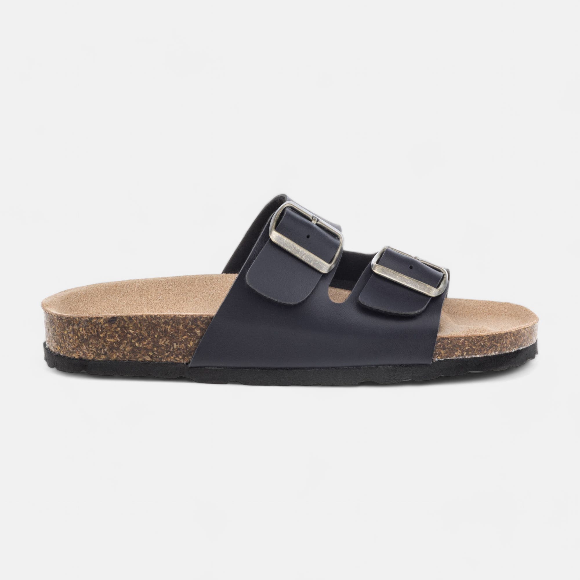 Mules semelle liège Garçon bleu marine