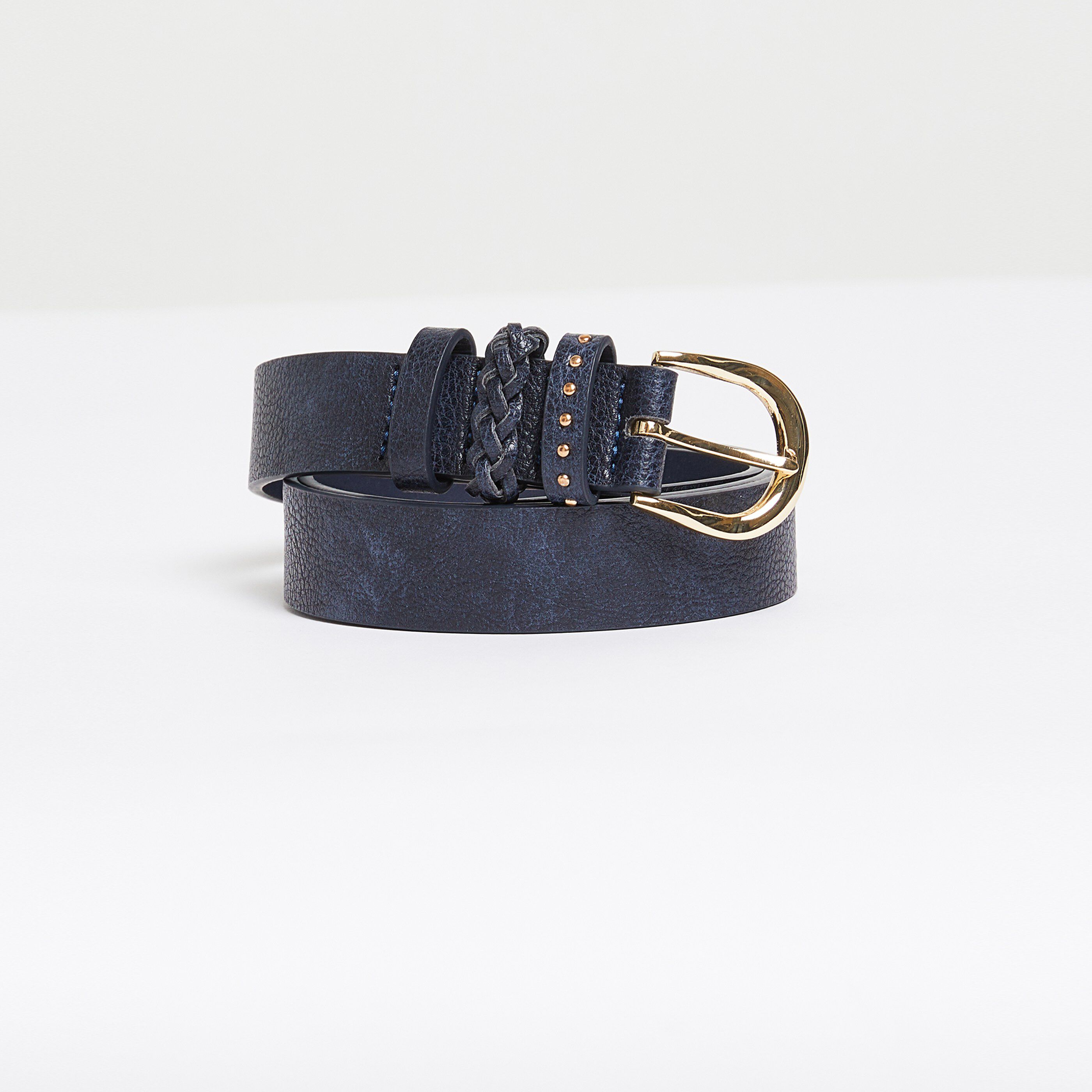 Ceinture passants fantaisie femme - MARINE