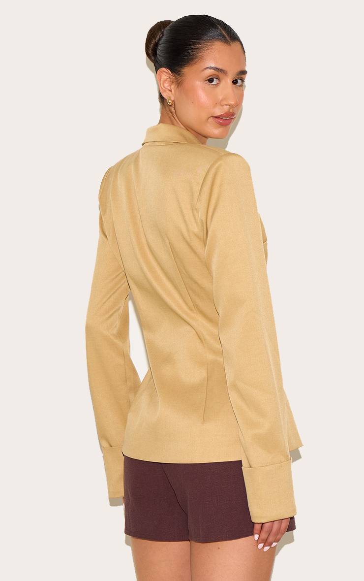 Taupe Blazer Tall Ultra Oversize À Liens Latéraux