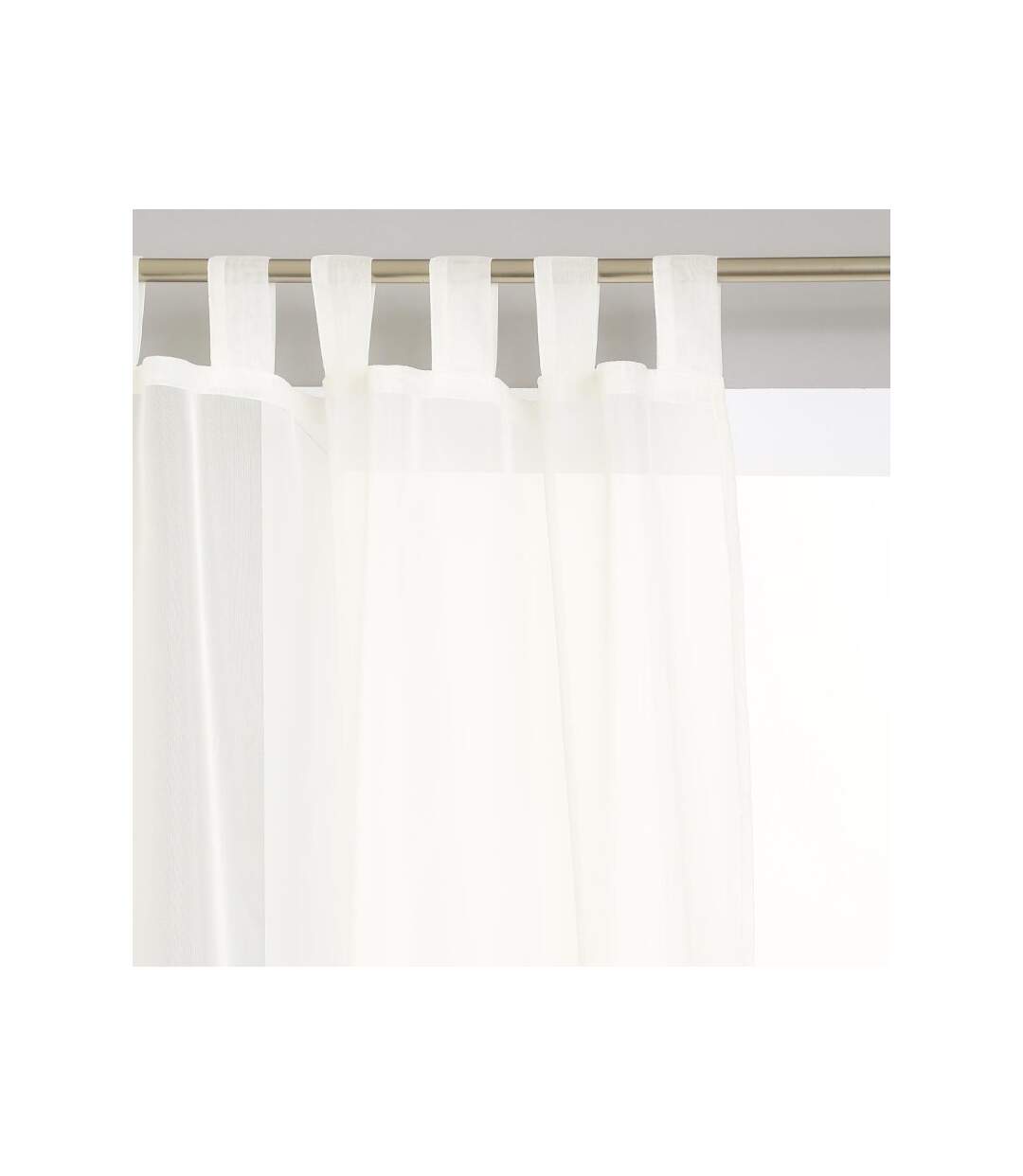 Lot de 2 Rideaux Voilage Pattes 140x240cm Blanc