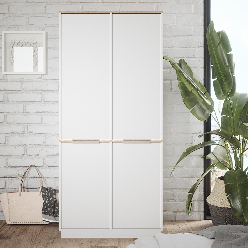 Vicco Schrank Betti 82 x 179 cm, Weiß Sonoma, 4-türig, Schlafzimmer