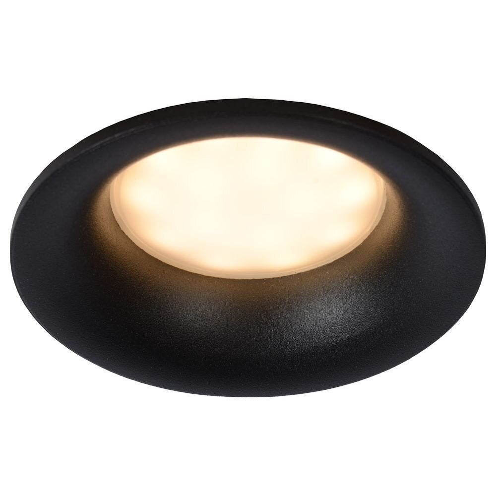 Ziva inbouwspot zwart GU10 IP44 rond