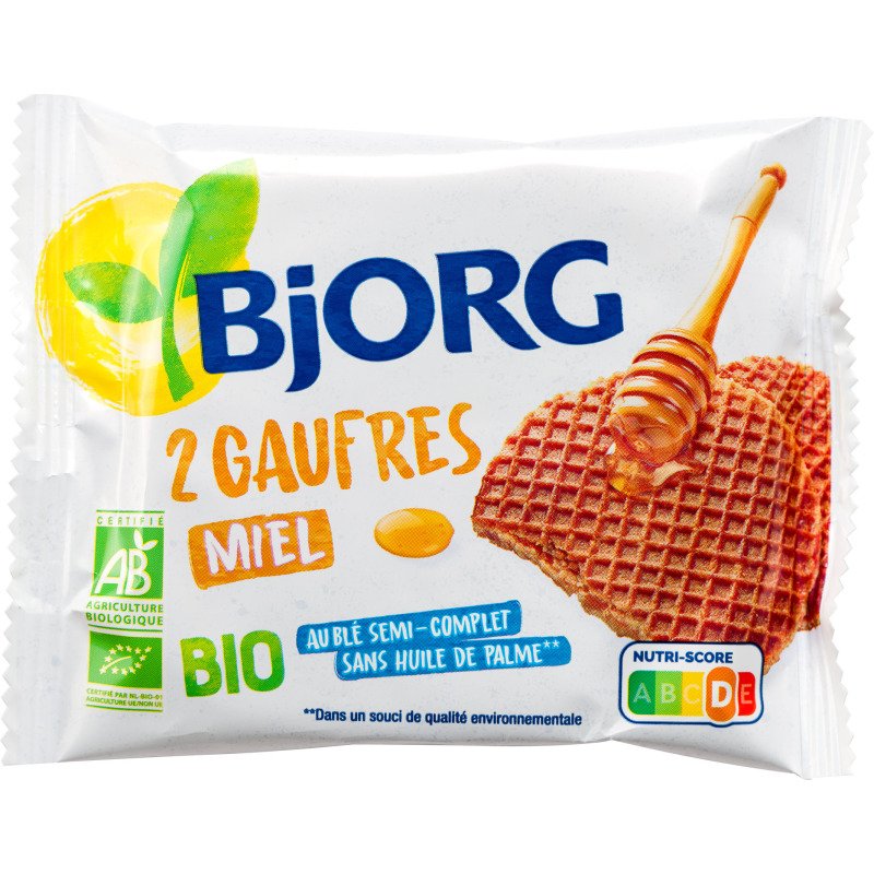 Gaufres miel Bio Bjorg x 2 - Étui de 58 g