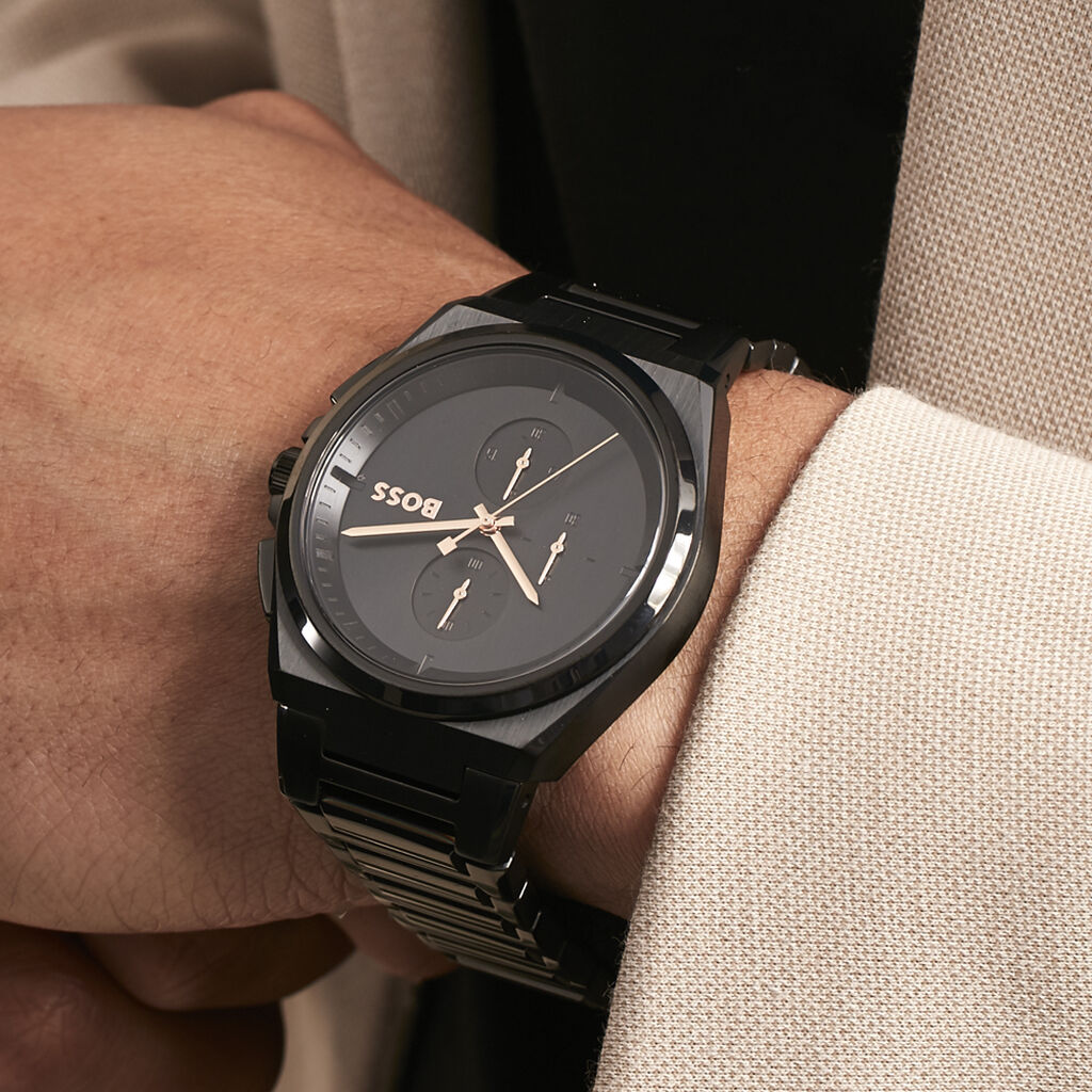 Montre Boss steer Chrono Noir